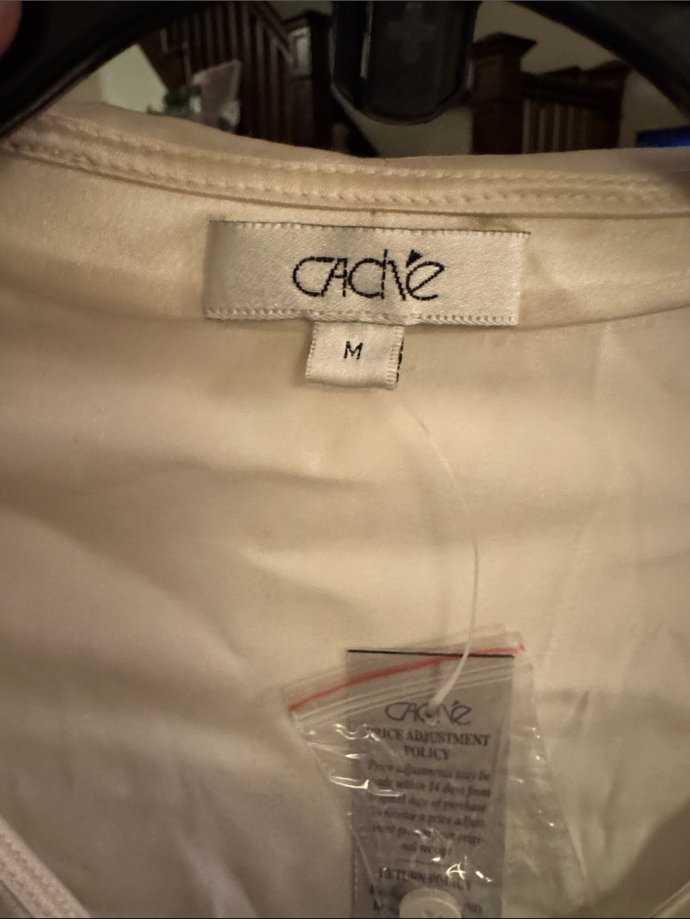 Cache White Silk Ruffle-Front Blouse - Picture 3 of 5